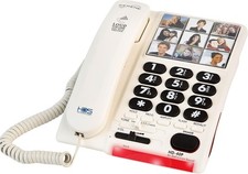 Serene Innovations Amplified Big Button Landline Phone for Seniors with Beige