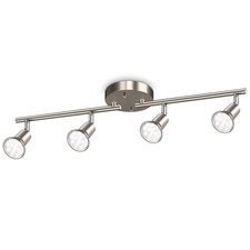 4light Led Track Lighting Kit Flexibly Rotatable Light Heads 4 Way Ceiling Spotl
