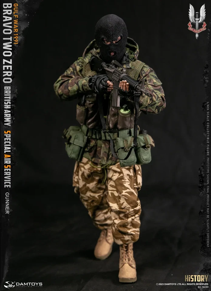 Figura DAMToys escala 1/6 12" ejército británico servicio aéreo especial artillero SAS 78099 Foto 3 de 4