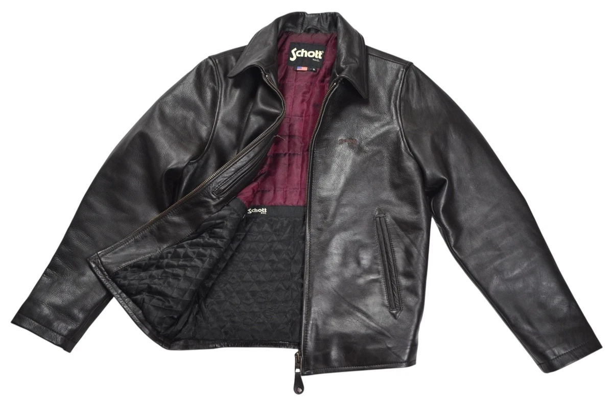 SCHOTT Zip Leather Outer Shell Coats, Jackets & Vests for Men for