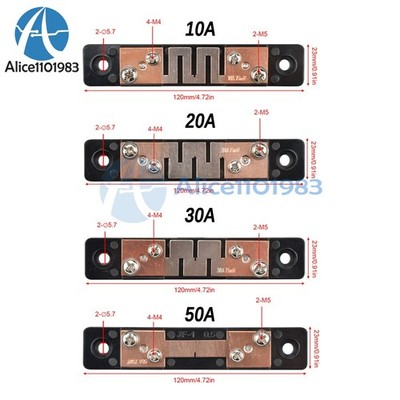 75mV DC Shunt Resistor For Digital Voltmeter Ammeter JF-01 10A /20A/30A /50A *mc