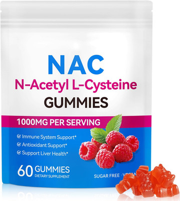NAC Gummies for Adults & Kids 1000mg - Chewable NAC Supplement N-Acetyl Cysteine