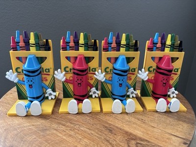 Vintage Crayola Crayon Bookends Binney & Smith 1999 (2) Complete Sets