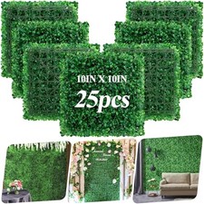 Pack Artificial Grass Wall 10x10" UV Resistant Faux Panels for 10" X 10" 25