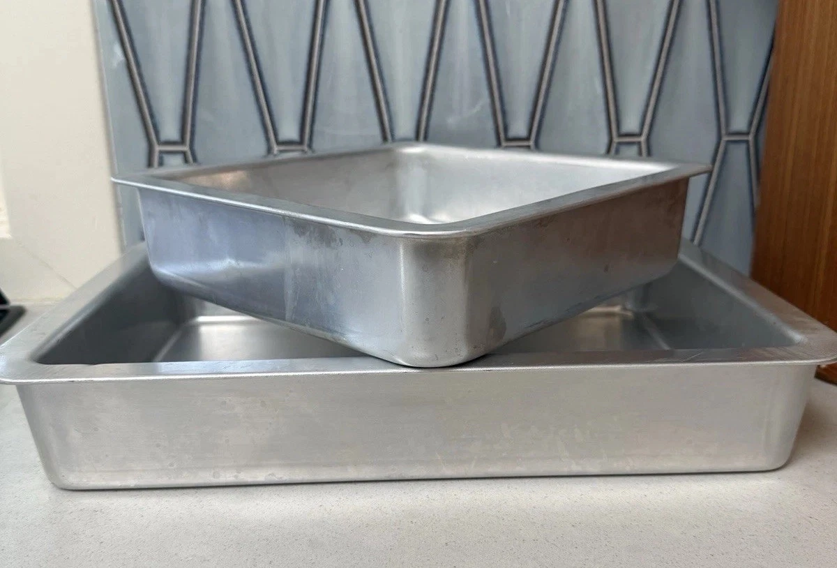 REMA Aluminum Insulated Pan Set 13x9 & 8x8 USA Made Baking Cook Pans Vintage