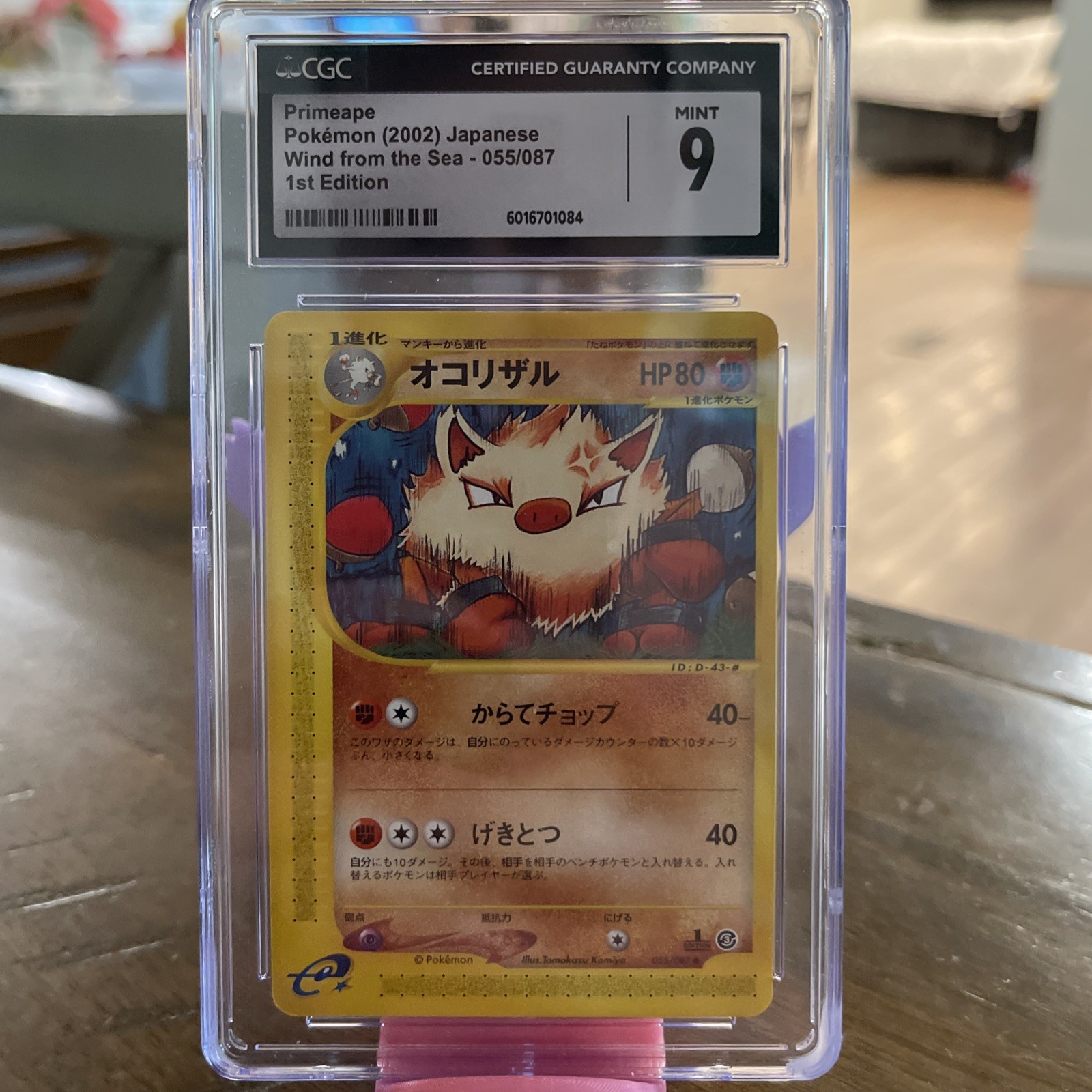 Primeape 55/87 Wind From The Sea 1st Edition CGC 9 - Population 21