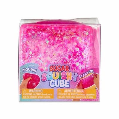 Squishy Sugar Cube Toy, Pink, Easter by Way To Celebrate Sensory Fidget Toy Pink