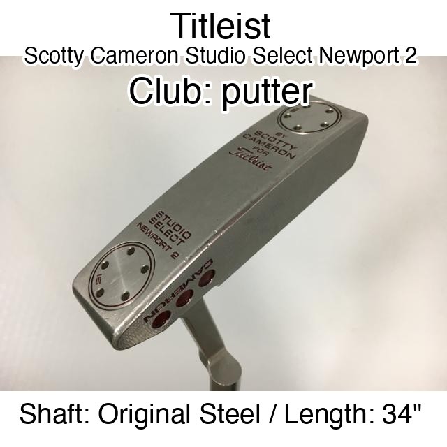 Titleist Scotty Cameron Studio Style Newport 2 Putter