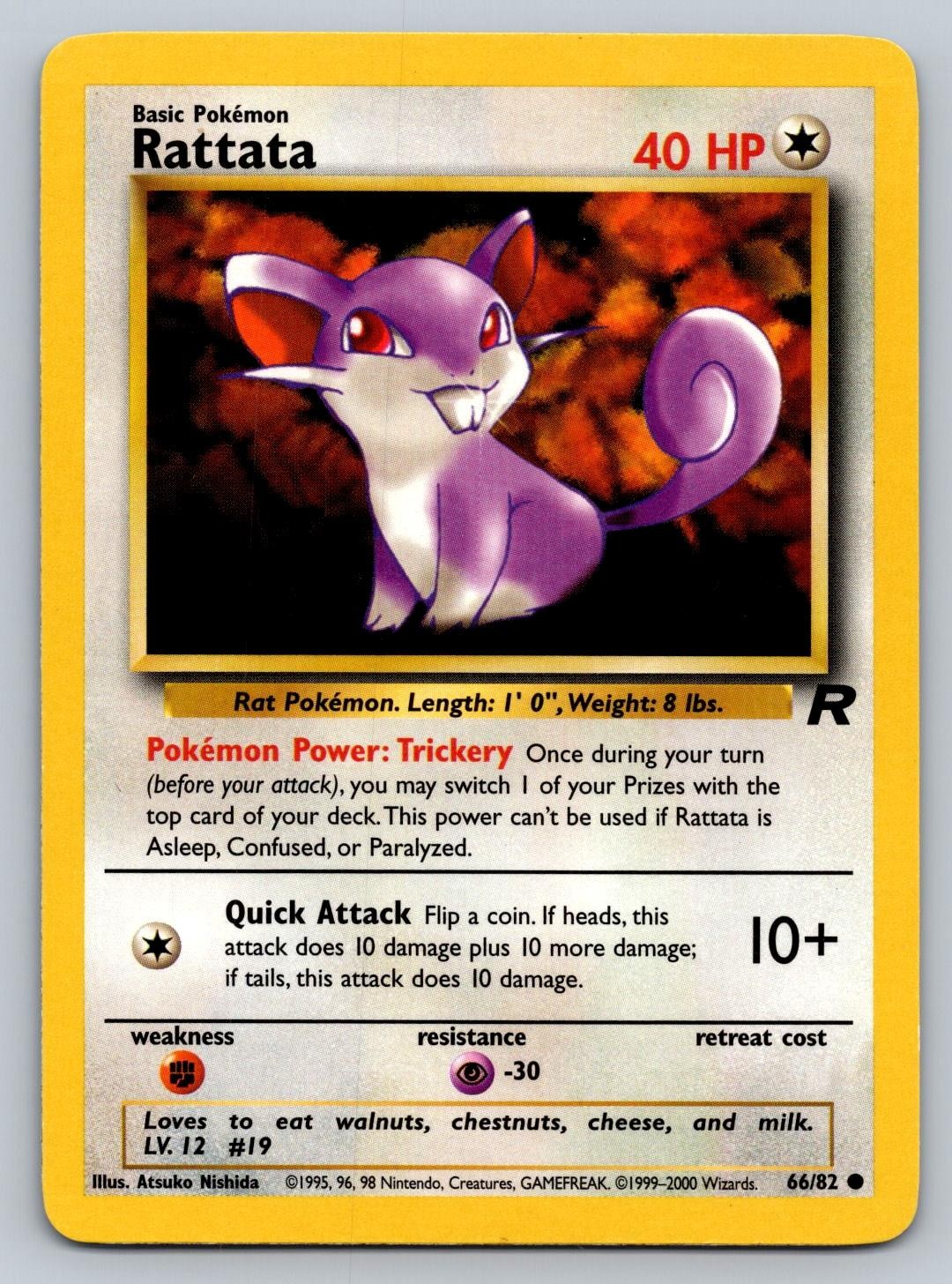 Rattata 66/82 Common Team Rocket Pokemon Unlimited Lightly Played