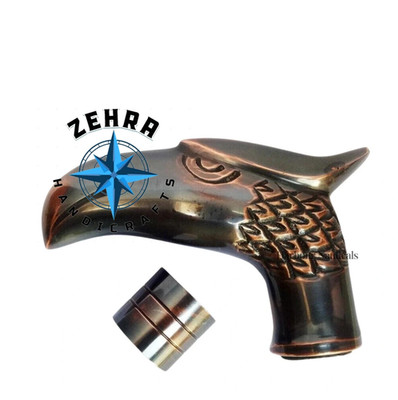 ZEHRA Vintage Nautical Walking Cane Eagle Head Solid Brass Handle Birthday Gift