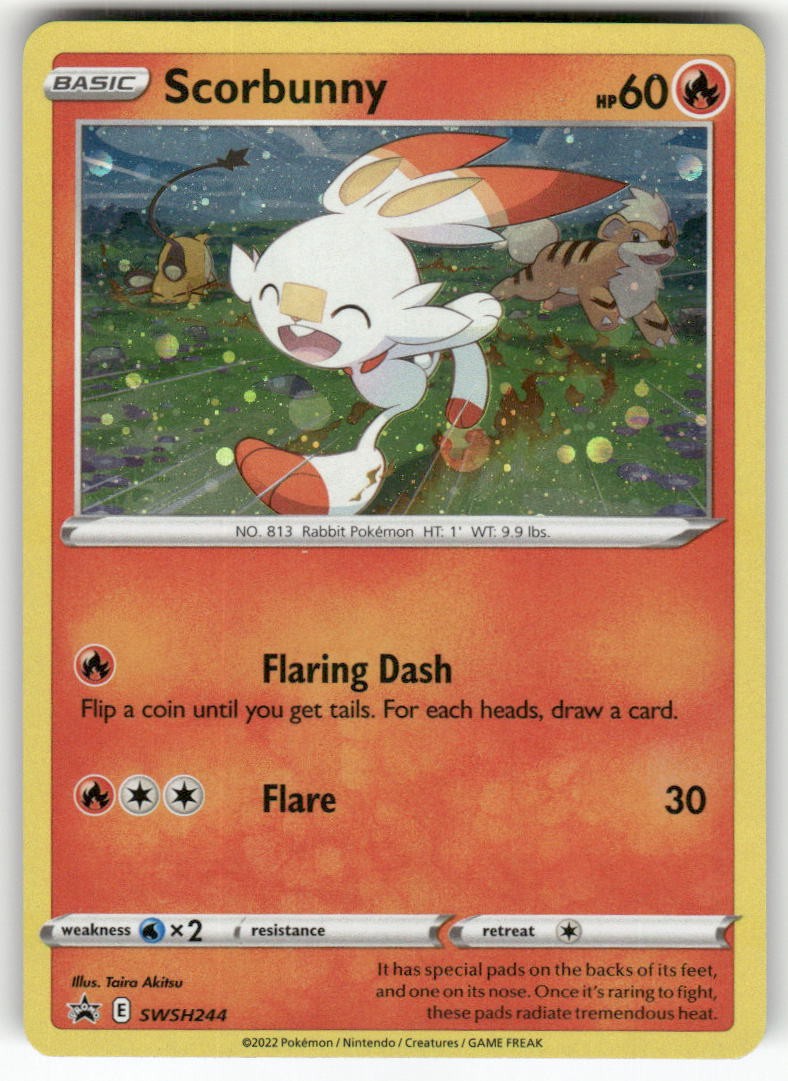 Scorbunny (Cosmos Holo) Pokemon Promo Holofoil [SWSD - SWSH244] NM