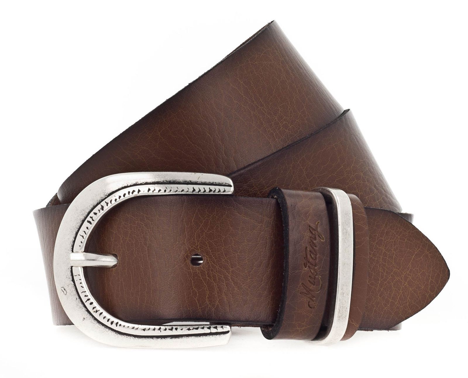 MUSTANG belt 35mm Leather Belt W80 Cognac