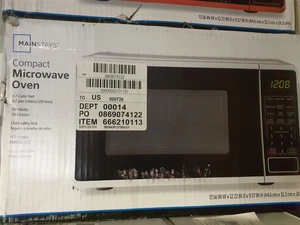 mainstays 0.7 cu ft compact countertop microwave