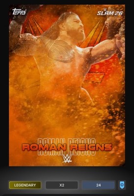 WWE Topps Slam Color Splash DIGITAL Roman Reigns Orange Legendary 25 CC