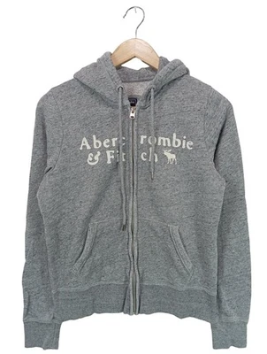 ABERCROMBIE & FITCH Veste sweat Dames Sweat T EU 36 gris clair style décontracté - Photo 1/4