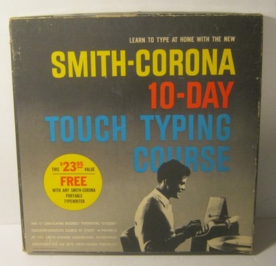 SMITH-CORONA 10 Day Touch Typing Course Phonograph Record Box Set