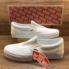  NEW Unisex VANS CLASSIC SLIP-ON SHOE TRUE WHITE VN000EYE W00 With Box