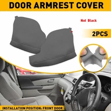 2Pcs Dark Gray Front Door Panels Armrest Cover For 2011-2017 Honda Odyssey New