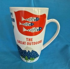 Canada Hockey Lumber Jacks Tall Mug Coffee Tea Stoneware Outdoors Salmon Kitchen