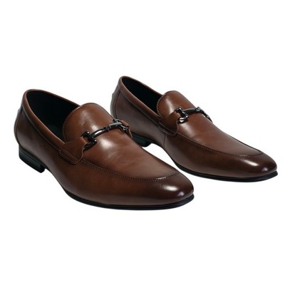 New Alfani Otis Slip On Dress Loafers Brown Mens Size 12M