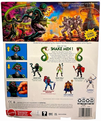 Masters of the Universe Origins Deluxe Collection Snake Face Action Figure, NEW - Picture 2 of 6