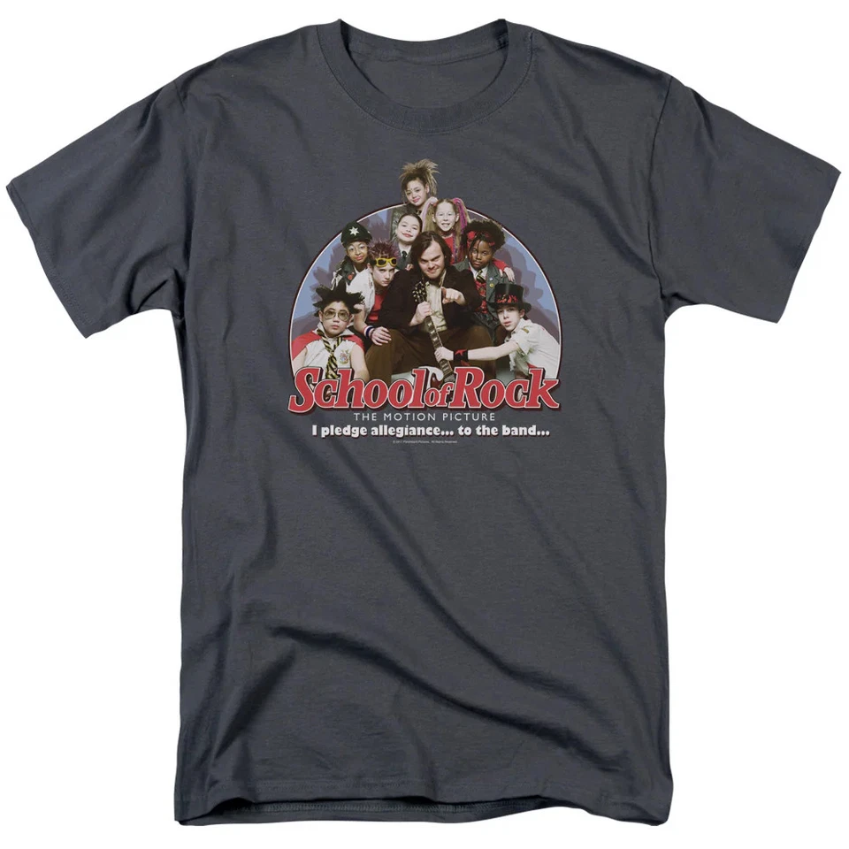 School Of Rock I Pledge Allegiance Mens T Shirt Charcoal - Image 2 of 3