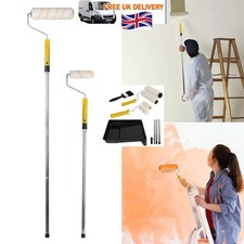 9 Inch Paint Roller Set with Extension Pole & Tray for Home Painting Projects