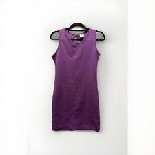 JM Collection Purple Ribbed  Sleeveless Tank  Bodycon Knit Dress Small  Casual