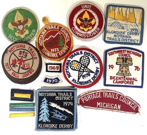 Vtg Boy Scouts of America Patches Lot Of 20+ • 70’s Camporee Klondike Derby Mich