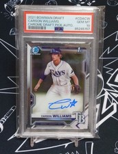 2021 Bowman Carson Williams Auto PSA10 MLB Baseball Card Topps Rookie Graded