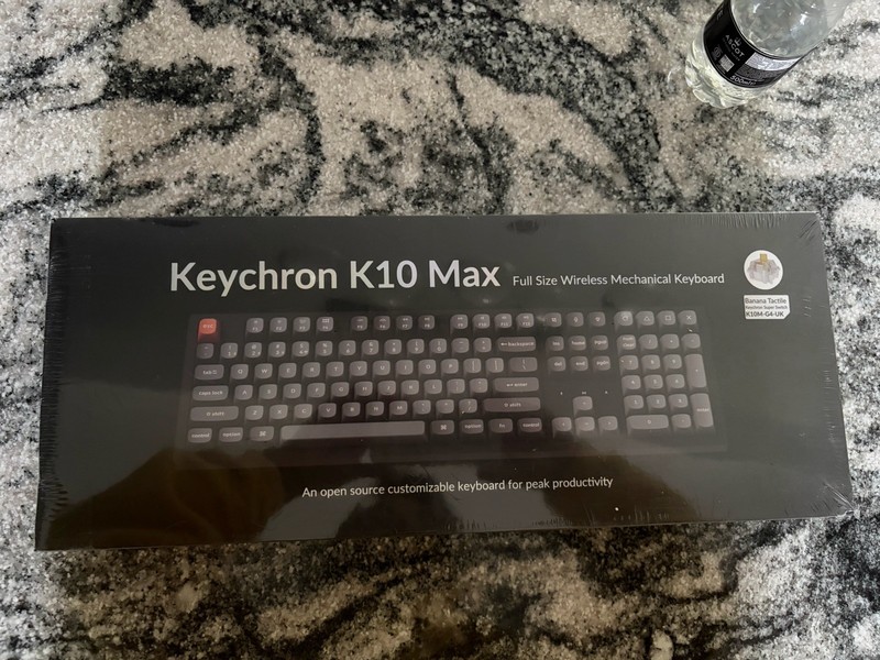 Keychron K10 Max Full Size Wireless Mechanical Keyboard, Illuminated, Black