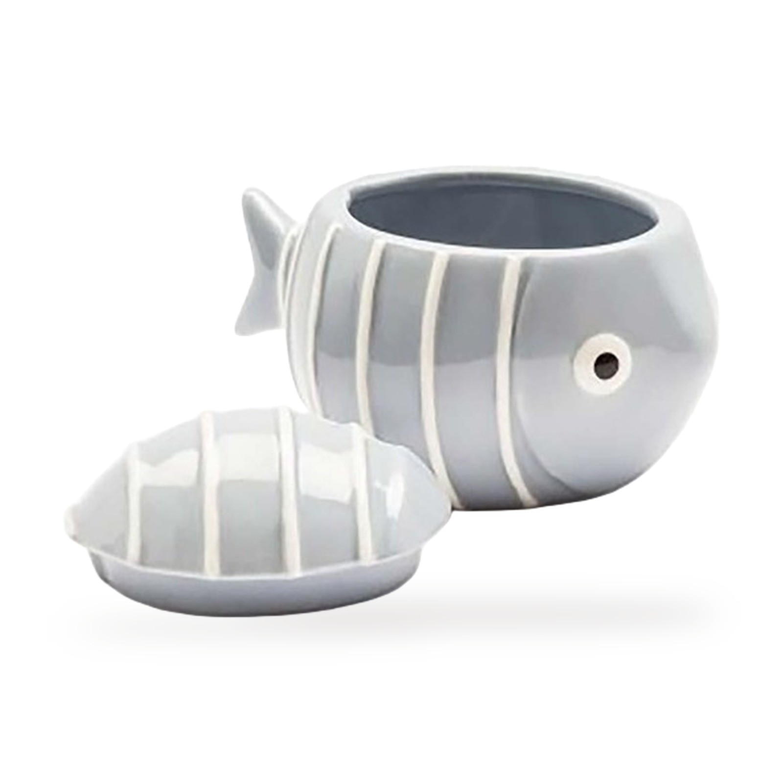 Contenitore cucina a pesce Egan Acqua di Mare ceramica celeste 17x12 cm