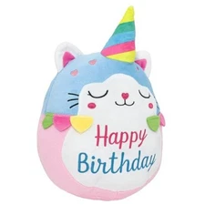 Cat Plush Toy Unicorn Cat Stuffed Animal Cute Birthday Unicorn Pink Cat - 10in