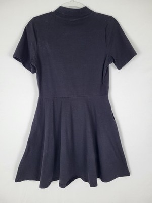 polo skater dress Women's Stretch Polo Collar Skater Dress