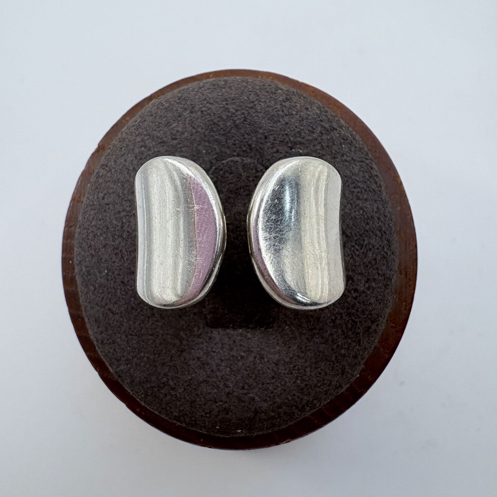 VTG Solid Sterling Silver 925 Rounded Wide Open T… - image 1