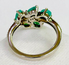 HSN Colleen Lopez Sterling Silver Sakota Emerald & White Zircon Ring Size 6 — photo 7