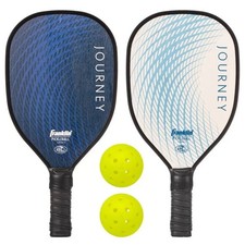 Franklin Sports 2 Player Wood Journey Pickleball Paddle and Ball Set in Mesh Bag