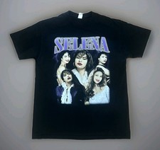 Vtg Selena We Miss You Memorial Rap Style Band T Shirt Large Concert Tee Cumbia
