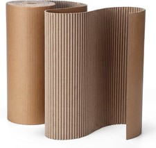 12 X 197 Inch Brown Single Face Corrugated Cardboard Roll B Flute Shipping Large