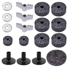 18Pcs Cymbal Part Replacement Stand Hi Hat Felt Wing Nut for Drum Set