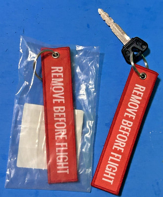 Remove Before Flight Tag Key Chain - Zipper  Pull - Aviation - Aircraft - Plane 