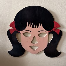 RARE Squid Game Young Hee Plywood Wood Cutout Mask wall art 11"x10"x1/4" Unique