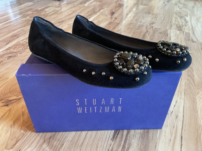 Stuart Weitzman Bedec-k 7 Black Suede