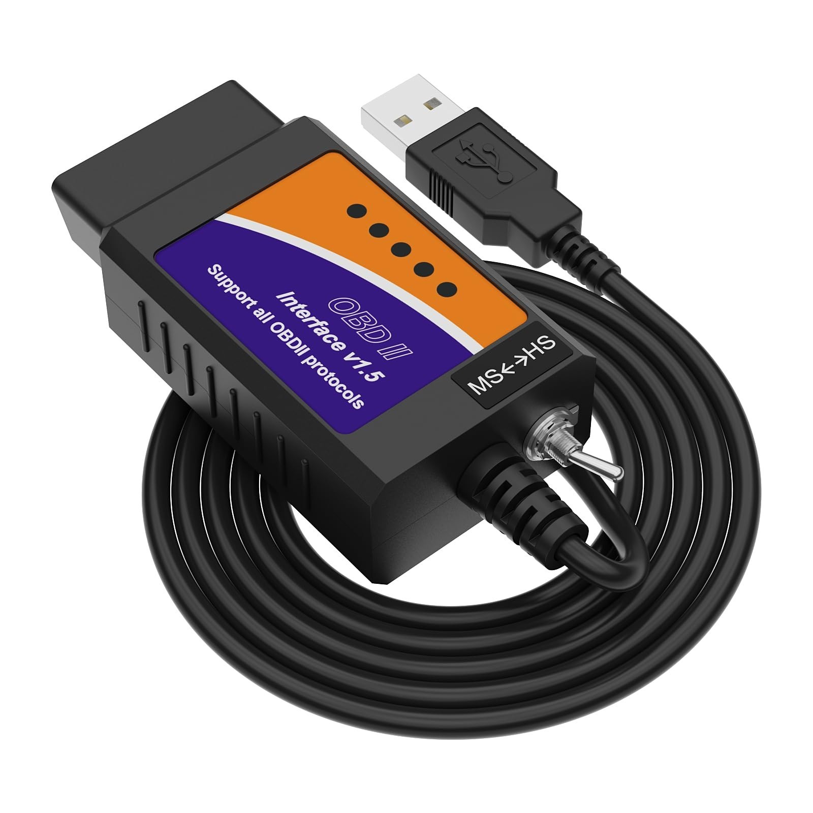 ELMconfig ELM327 OBD2 USB Adapter for Windows, OBD2 Scanner Diagnostic Coding...