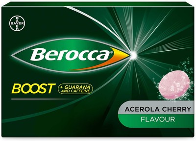 Berocca Boost Brausetabletten 20 Tabletten | Guarana, Koffein, Vitamin B12 | Energie