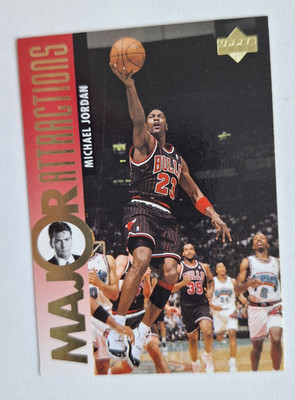 MICHAEL JORDAN 1995 Upper Deck #339 Major Attractions CHICAGO BULLS CHARLI SHEEN