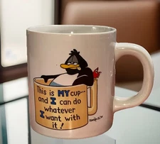 Vintage Message Mug “This is MY Cup I Can Do What I Want” Marbles 85 George Good
