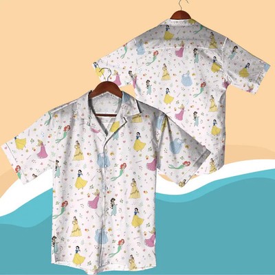 Princess Hawaiian Shirt Cute Cartoon Summer Outfit Vacation