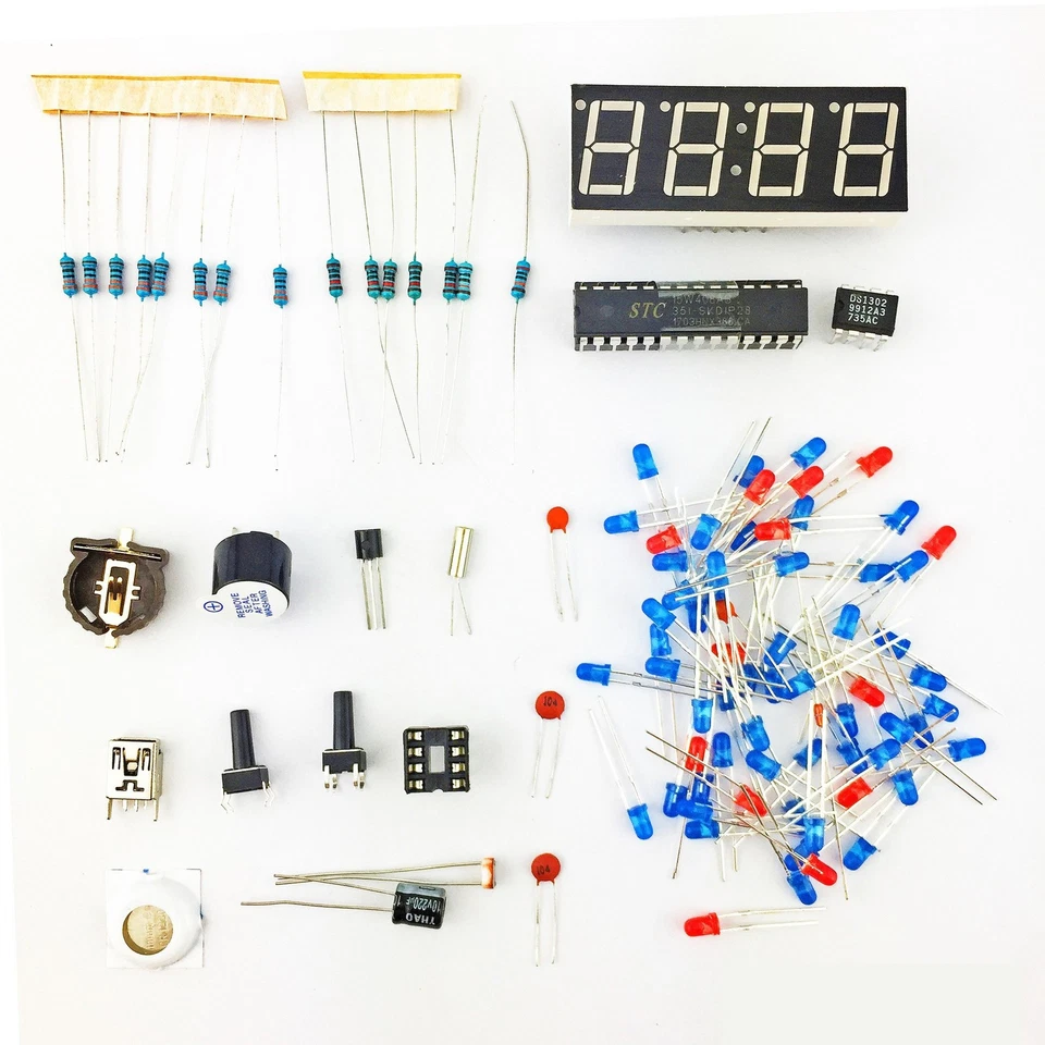 Kit Orologio Digitale LED Rotante Fai da Te con Sveglia Temperatura e Sei Modali - Immagine 4 di 4