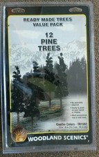 12 PINE Model Railroad Scenery Trees Woodland Scenics 6"-8" Ready  TR1582